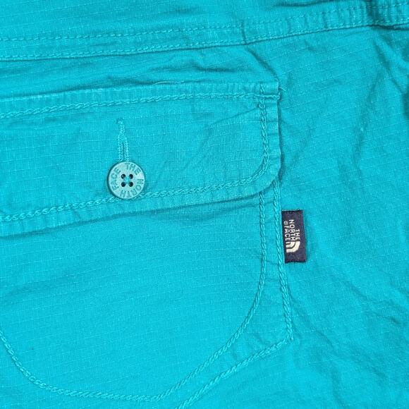 The North Face Shorts Women's Size 10 Cargo Blue Teal - Picture 4 of 9
